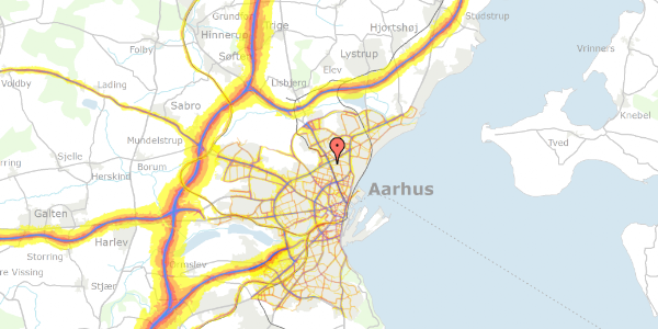 Trafikstøjkort på Kalmargade 40A, 2. 5, 8200 Aarhus N