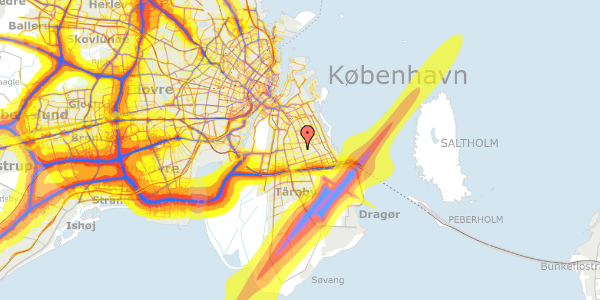 Trafikstøjkort på Gyldenrisvej 4, 1. 5115, 2300 København S