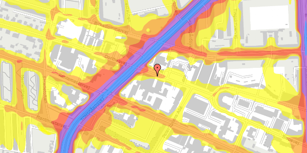 Trafikstøjkort på Dortheavej 43, 2400 København NV