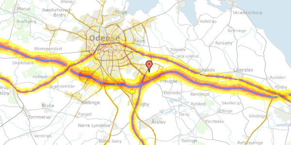 Trafikstøjkort på Agerhatten 31, 1. , 5220 Odense SØ