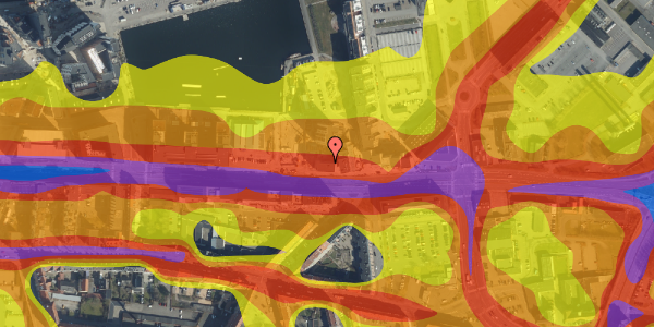Trafikstøjkort på Østre Havnepark 9, st. 5, 9000 Aalborg