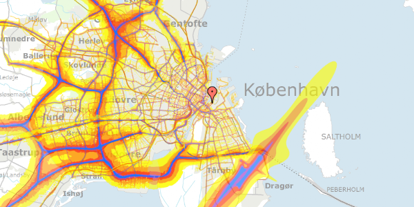 Trafikstøjkort på Strandgade 27B, st. tv, 1401 København K