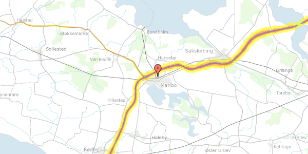 Trafikstøjkort på C. E. Christiansens Vej 1, 4930 Maribo