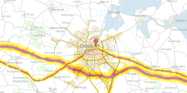 Trafikstøjkort på Skt. Hans Gade 2, 5000 Odense C