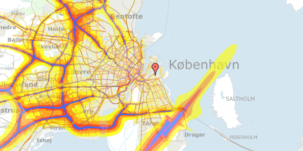 Trafikstøjkort på Hf. Kløverblomsten 18, 2300 København S