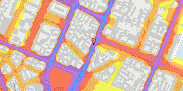 Trafikstøjkort på Bredgade 23E, 2. , 1260 København K