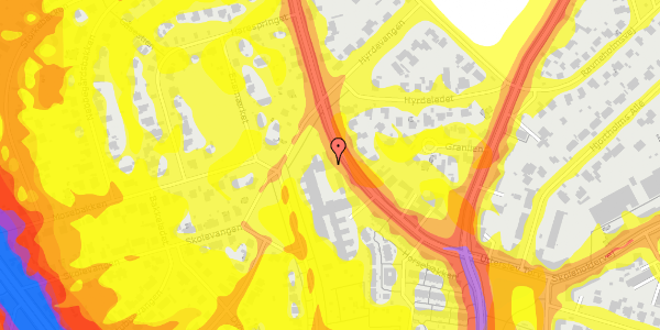 Trafikstøjkort på Horsebakken 19, 2400 København NV