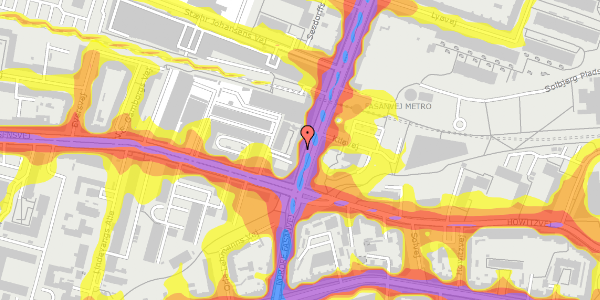 Trafikstøjkort på Nordre Fasanvej 17, 2000 Frederiksberg