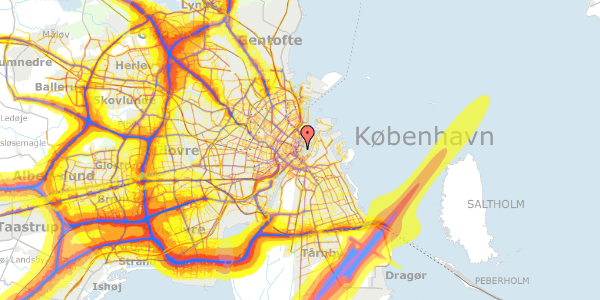 Trafikstøjkort på Nyhavn 16A, 2. , 1051 København K