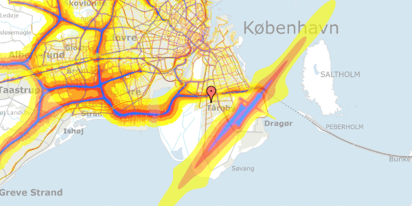 Trafikstøjkort på Agerhønestien 67, 2770 Kastrup