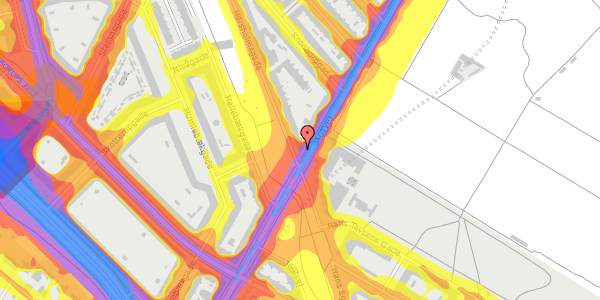 Trafikstøjkort på Jagtvej 23, 2200 København N