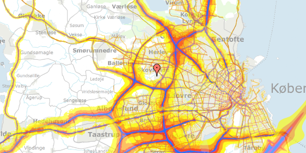 Trafikstøjkort på Vængedalen 820, 2600 Glostrup