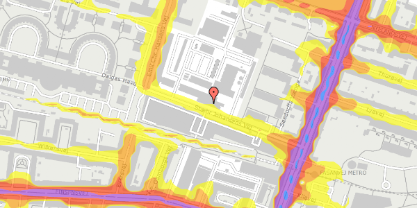 Trafikstøjkort på Stæhr Johansens Vej 38, 1. , 2000 Frederiksberg