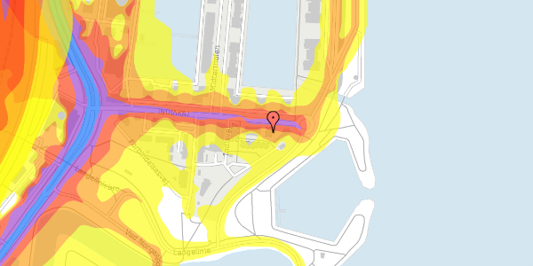 Trafikstøjkort på Indiakaj 18, st. th, 2100 København Ø