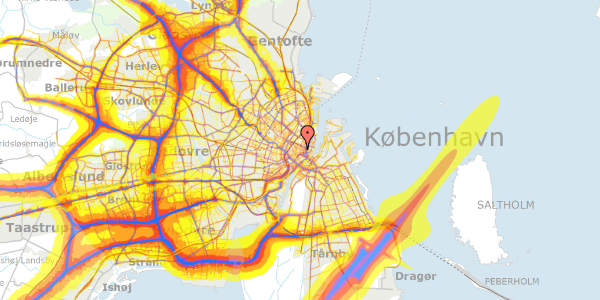 Trafikstøjkort på Købmagergade 26G, 3. , 1150 København K