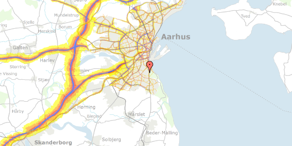 Trafikstøjkort på Haveforeningen Skovlunden 22, 8000 Aarhus C