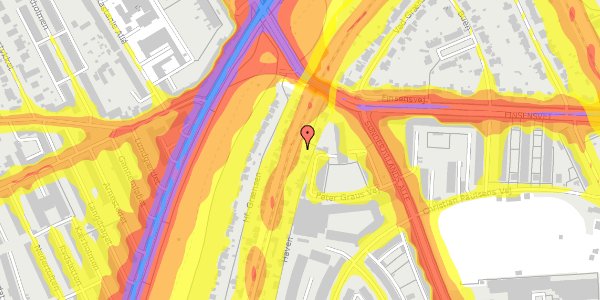 Trafikstøjkort på Haven 9G, 2000 Frederiksberg