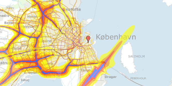 Trafikstøjkort på Hf. Kløverblomsten 26, 2300 København S