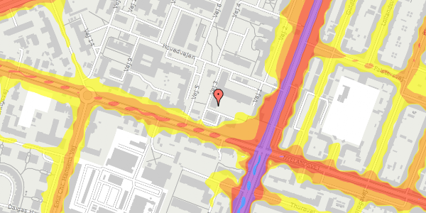 Trafikstøjkort på Vej 3 3, 1. , 2000 Frederiksberg