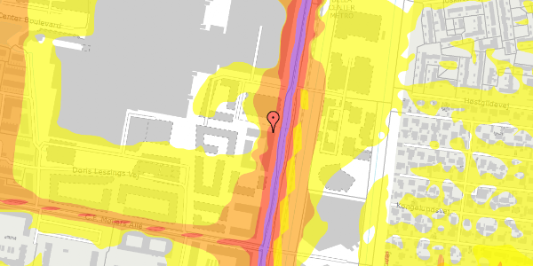 Trafikstøjkort på Dea Trier Mørchs Vej 1, 2. th, 2300 København S