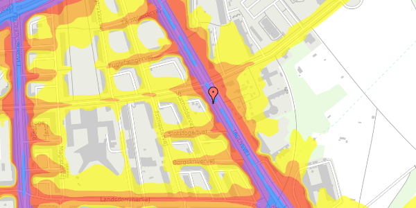 Trafikstøjkort på Tagensvej 183, 2400 København NV