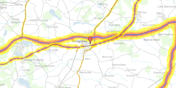 Trafikstøjkort på Ørnevej 2, 4100 Ringsted