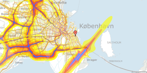 Trafikstøjkort på Messinavej 4, 1. 1, 2300 København S