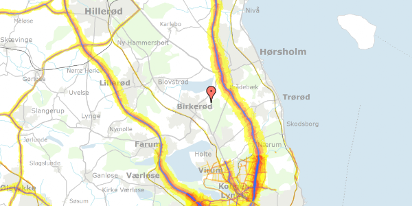 Trafikstøjkort på Karpevænget 1D, 1. d114, 3460 Birkerød