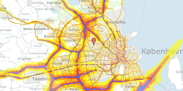 Trafikstøjkort på Veksøvej 89, 2700 Brønshøj