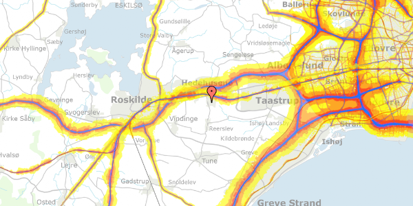 Trafikstøjkort på Brandhøjvej 44B, 2640 Hedehusene