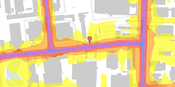 Trafikstøjkort på Naverland 6, 2600 Glostrup