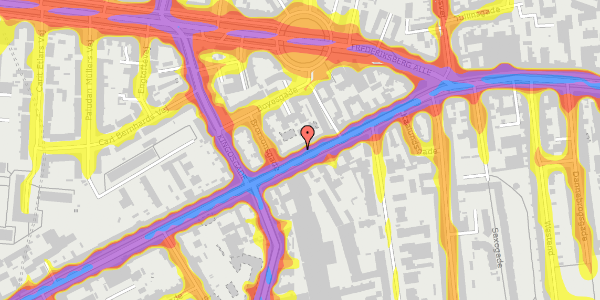 Trafikstøjkort på Vesterbrogade 102, 4. th, 1620 København V