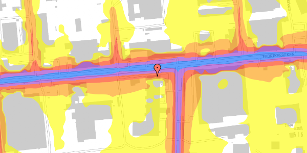 Trafikstøjkort på Fabriksparken 11, st. , 2600 Glostrup