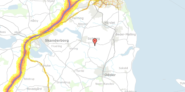 Trafikstøjkort på Balskildevej 21A, 8355 Solbjerg