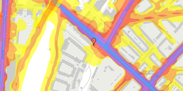 Trafikstøjkort på Tagensvej 127, 2200 København N