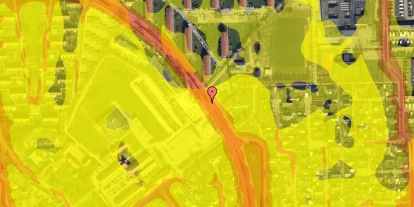 Trafikstøjkort på Brøndbyøster Boulevard 28, 3. 25, 2605 Brøndby