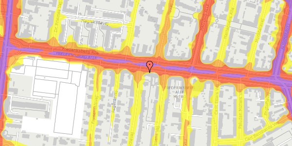 Trafikstøjkort på Frederiksberg Alle 51, 1820 Frederiksberg C