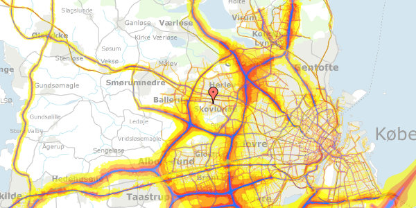 Trafikstøjkort på Kavsbjerglund 24, 2740 Skovlunde