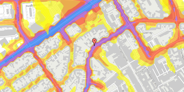 Trafikstøjkort på Vindegade 71, 5000 Odense C