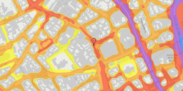 Trafikstøjkort på Købmagergade 11, st. , 1150 København K