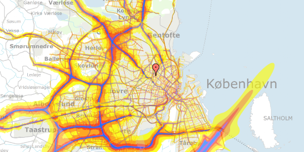 Trafikstøjkort på Falkevej 2, 2400 København NV