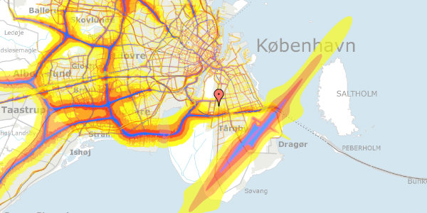 Trafikstøjkort på Dea Trier Mørchs Vej 11, 1. tv, 2300 København S