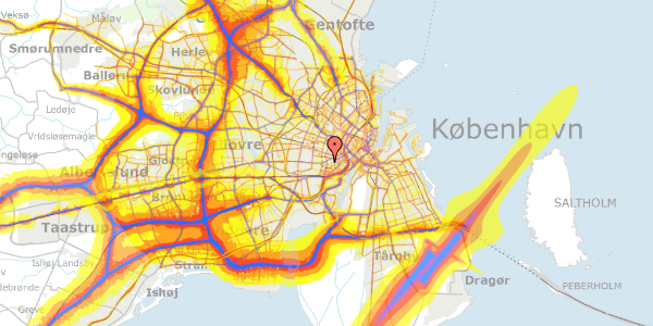 Trafikstøjkort på Sundevedsgade 21, 4. tv, 1751 København V