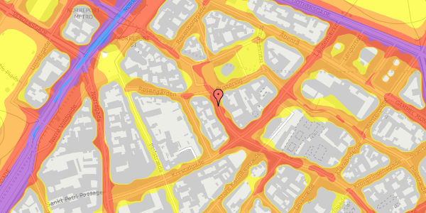 Trafikstøjkort på Købmagergade 65E, 2. , 1150 København K