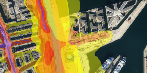 Trafikstøjkort på Marmorvej 7D, 2100 København Ø