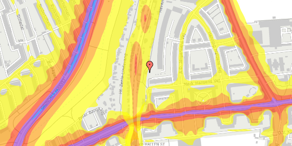 Trafikstøjkort på Haven 1, 2000 Frederiksberg