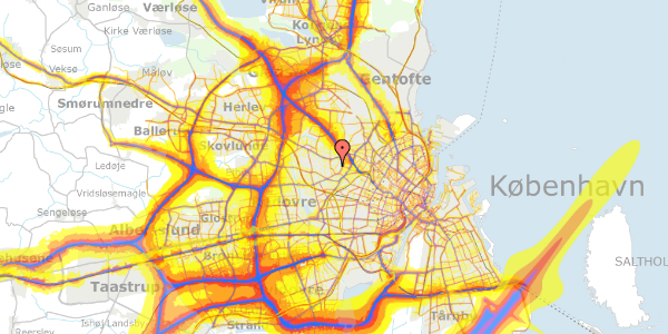 Trafikstøjkort på Svend Gønges Vej 7, 2700 Brønshøj