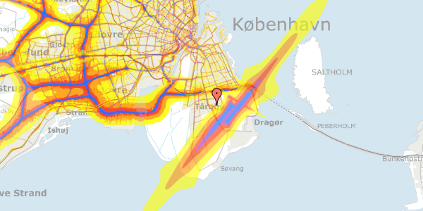 Trafikstøjkort på Brønderslev Alle 21, . 49, 2770 Kastrup