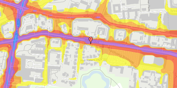 Trafikstøjkort på Smallegade 37, 2000 Frederiksberg