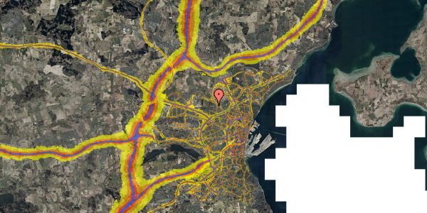 Trafikstøjkort på Rydevænget 121, 3. 1, 8210 Aarhus V